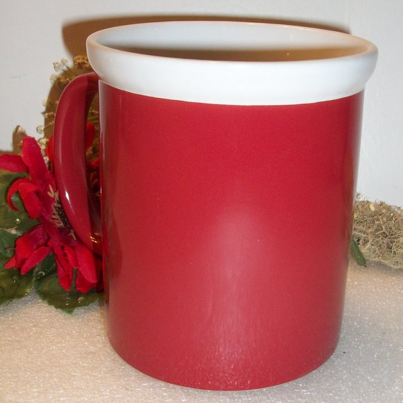 Gingerbread Baking Co. Oversize Red / White Mug 20 oz DesignPac Perfect NWOT - Picture 5 of 9